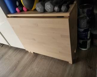 Unique storage table with 3-drawers opens to seat 4