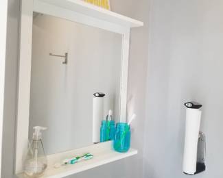 Mirror with shelf