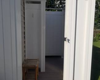 Large vinyl outdoor shower