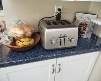 Toaster; kitchen cabinetry detail