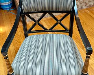 Henredon Dorothy Draper Regency Chair, Mid Century style. Cool Upholstery with no issues