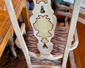 Gorgeous Burl Wood Drexel Heritage "Sketchbook Collection" Table with 3 Leaves, Custom Pads and 8 Dining Chairs