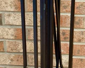 This is a Wrought Iron Fireplace Tool Set