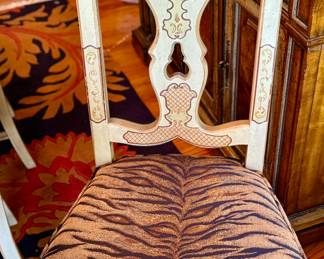 Gorgeous Burl Wood Drexel Heritage "Sketchbook Collection" Table with 3 Leaves, Custom Pads and 8 Dining Chairs