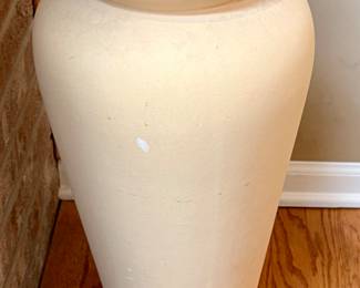 Vanilla White Urn Shaped Vase. 1 of 2
