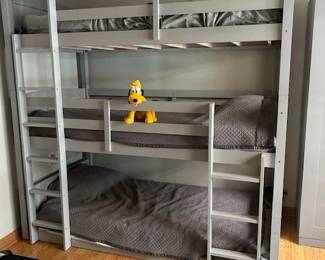 IKEA Triple bunk beds. Owner used 1x a year for grandkids(2 years old) and will help with disassembly and reassembly for purchaser.