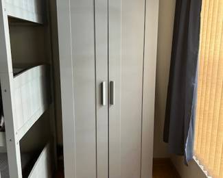 Ikea storage closet-color/wood matches the Triple Bunk Beds
