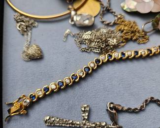 Sterling bracelet with stones