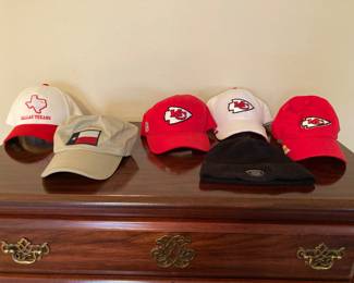 Kansas City Chiefs and Dallas Texans caps