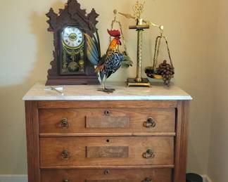 Antique walnut chest