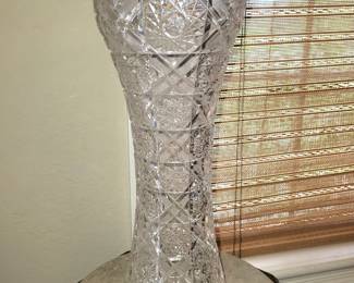 Cut glass vase