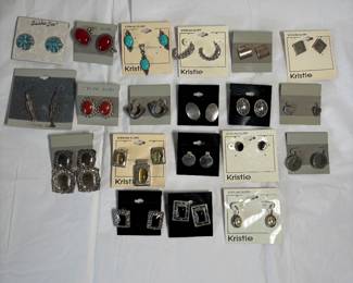 Lot of 20 Pair Mostly To All vintage sterling silver earrings