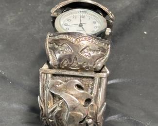 Stunning Signed Dan Nieto Sterling Silver Watch Cuff