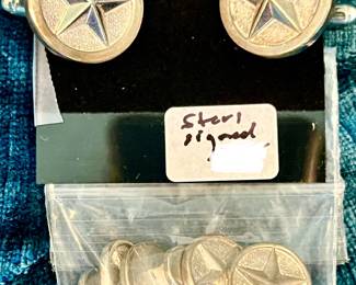 STERLING SIGNED CUFF LINKS.