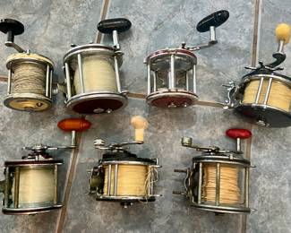 SALT WATER FISHING REELS.  TONS OF WORMS, LINES, WEIGHTS, ETC.