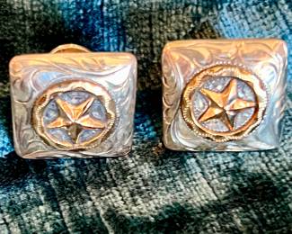 VOGT STERLING AND 14K GF CUFF LINKS.