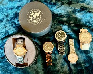 Citizen eco-drive men's watch.  Michael Kors watches.