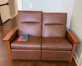 leather reclining loveseat