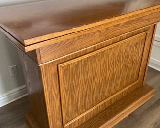Flip top/convertible game table.