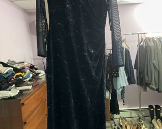 A selection of evening gowns