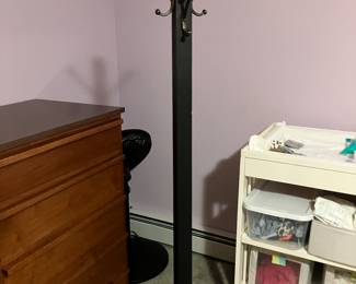 Changing table and floor lamp