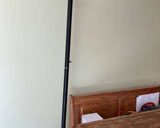 Floor lamp table with two benches