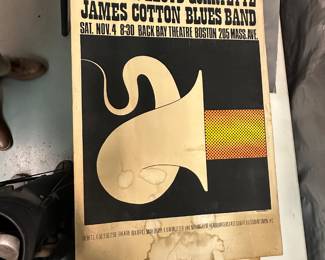 Vintage Jazz/Blues Concert Poster
Charles Lloyd Quartette & James Cotton Blues Band
Back Bay Theatre, Boston – likely late 1960s
Original print with water staining (priced accordingly)