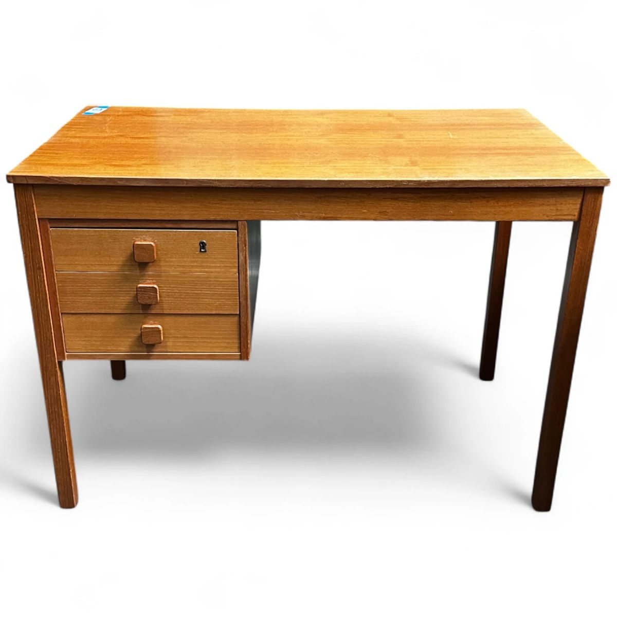 Mid-Century Domino Mobler Teak 3-Drawer Desk