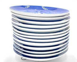 13 Bing & Grøndahl Christmas Plates, Denmark