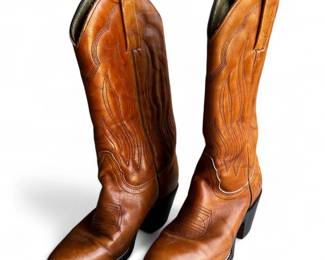 Frye 1980s Western Cowboy Leather Boots, Size 5 1/2 B