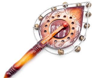 Vietnamese Handheld Percussion Leaf Tambourine