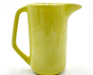 MCM Bauer Pottery Lime Green Tall Pitcher