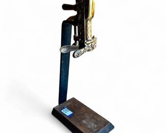 Vintner Brass and Steel Wine Bottle Opener w/ Base