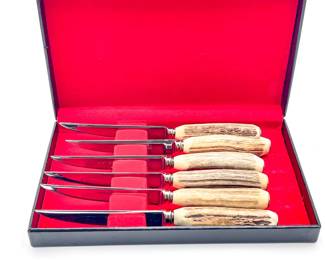 Hoffritz Stag Horn Steak Knife Set