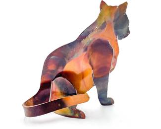 Cut Metal Art Cat Sculpture