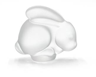 Cristal de Sevres Frosted Glass Bunny Rabbit Figurine