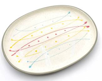 Harkerware Seafare Atomic Fish 11-Inch Stoneware Platter