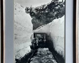 1920 Donner Pass Ski Photo Print, Framed