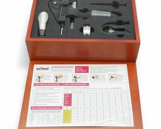 Scunci 16-Piece Wine Accessories Kit in Wooden Case