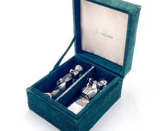 Vintage Neiman Marcus Choir Boy Silver Plate Shakers