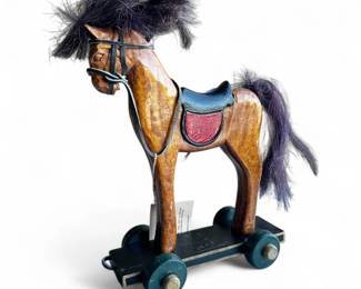 Handcrafted Wooden Toy Horse by Midwest Importers