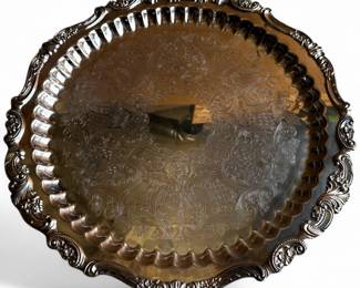Vintage Footed Silverplate Tray 'Baroque by Wallace' 249