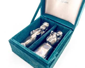 Vintage Neiman Marcus Choir Boy Silver Plate Shakers