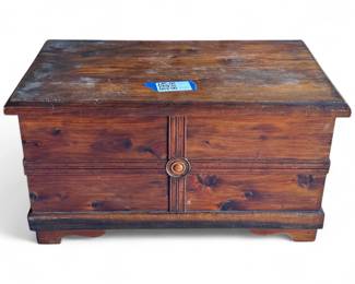 Pine Storage Chest w/ Decorative Molding