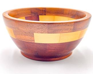 Hand-Turned Segmented Wooden Bowl by Bob Doss