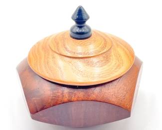 Turned Wooden Bowl w/ Lid by Bob Doss