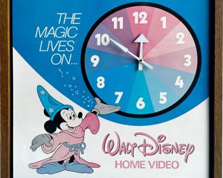 Vintage Disney Store Clock, Mickey as Sorcerer, 1982