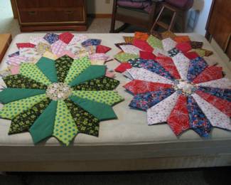 Hand Quilted Holiday Table Centerpieces - two sided