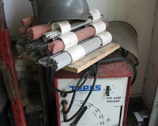 Welder with Shields and Rods