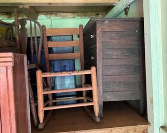 Chairs, dresser